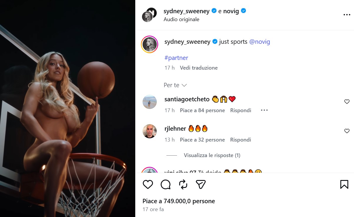 Sydney Sweeney da schianto per Novig, è partner e volto della campagna nazionale Just Sports