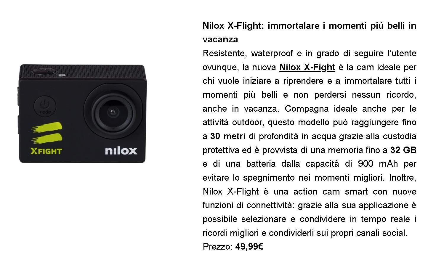 Tre prodotti tech di Nilox indispensabili per l’estate