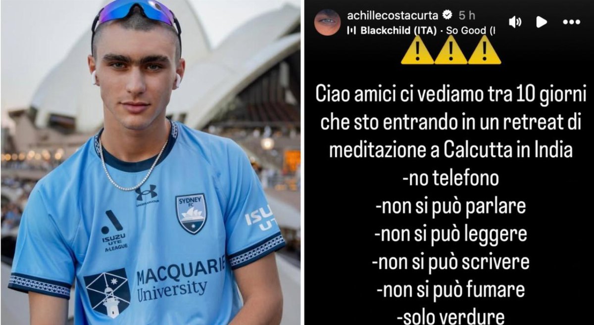Achille Costacurta si ferma sui social per un retreat di meditazione in India