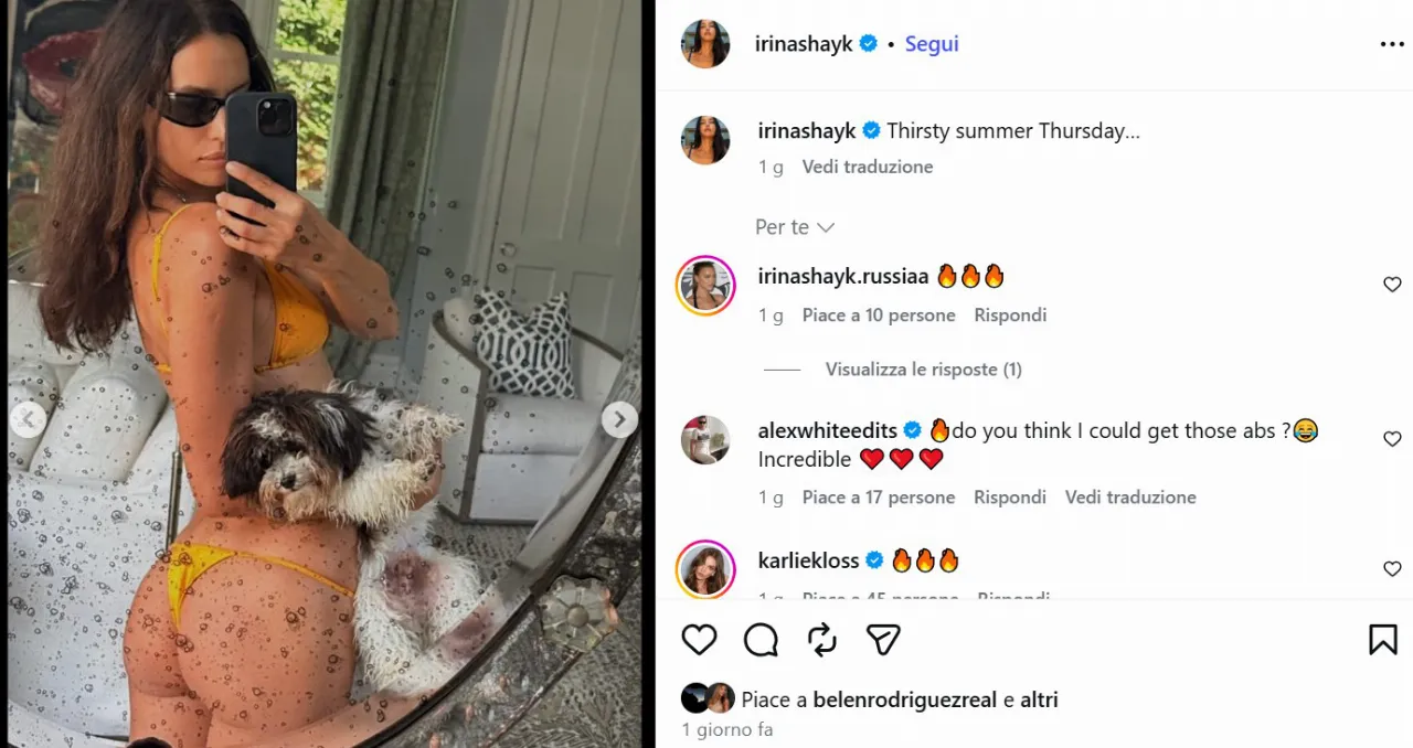 Irina Shayk in bikini su Instagram, nuovi scatti estivi e voci su Devin Booker