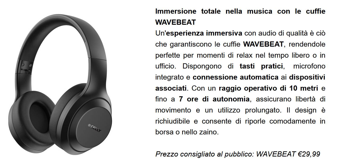 Nuove proposte della gamma audio di Celly