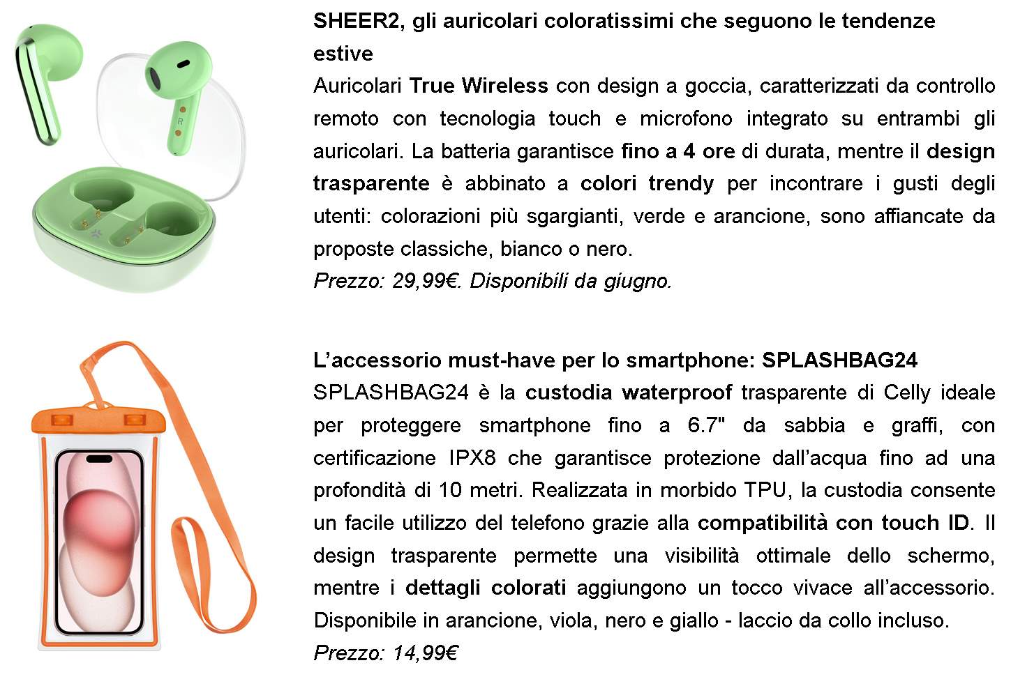 Un’estate sempre più tech con gli accessori Celly