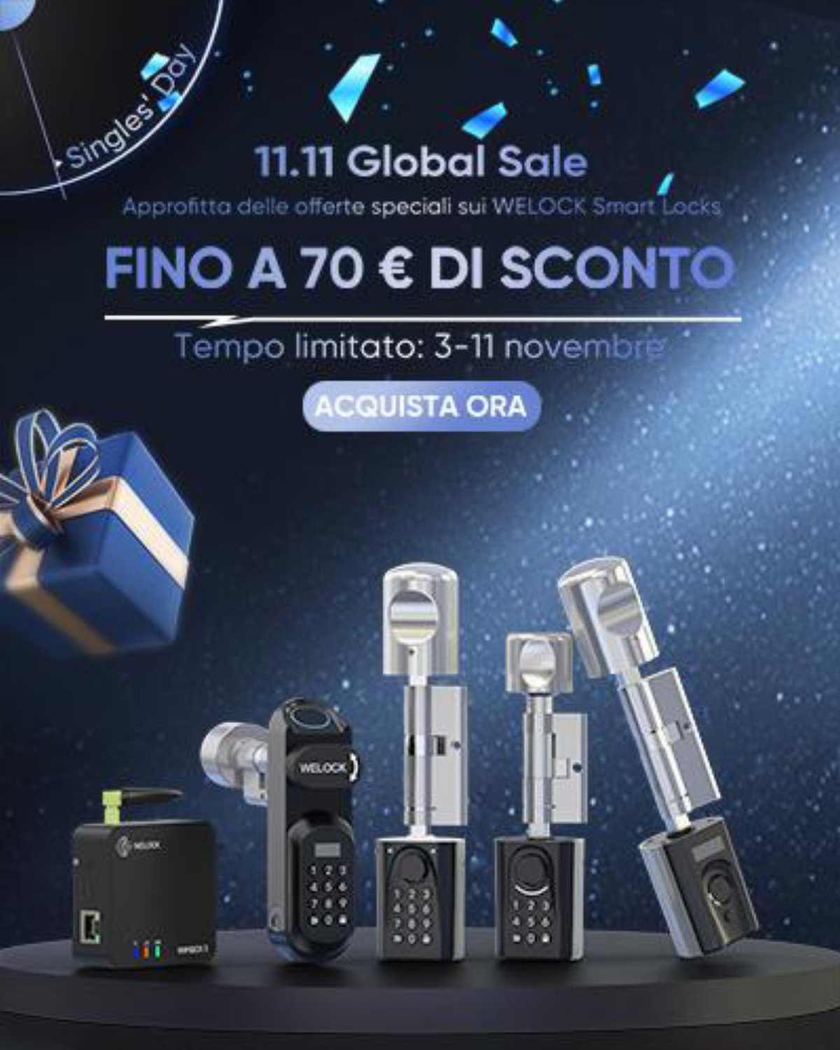 Black Friday WELOCK: offerte speciali e spedizione veloce dai magazzini europei Black Friday WELOCK: offerte speciali e spedizione veloce dai magazzini europei