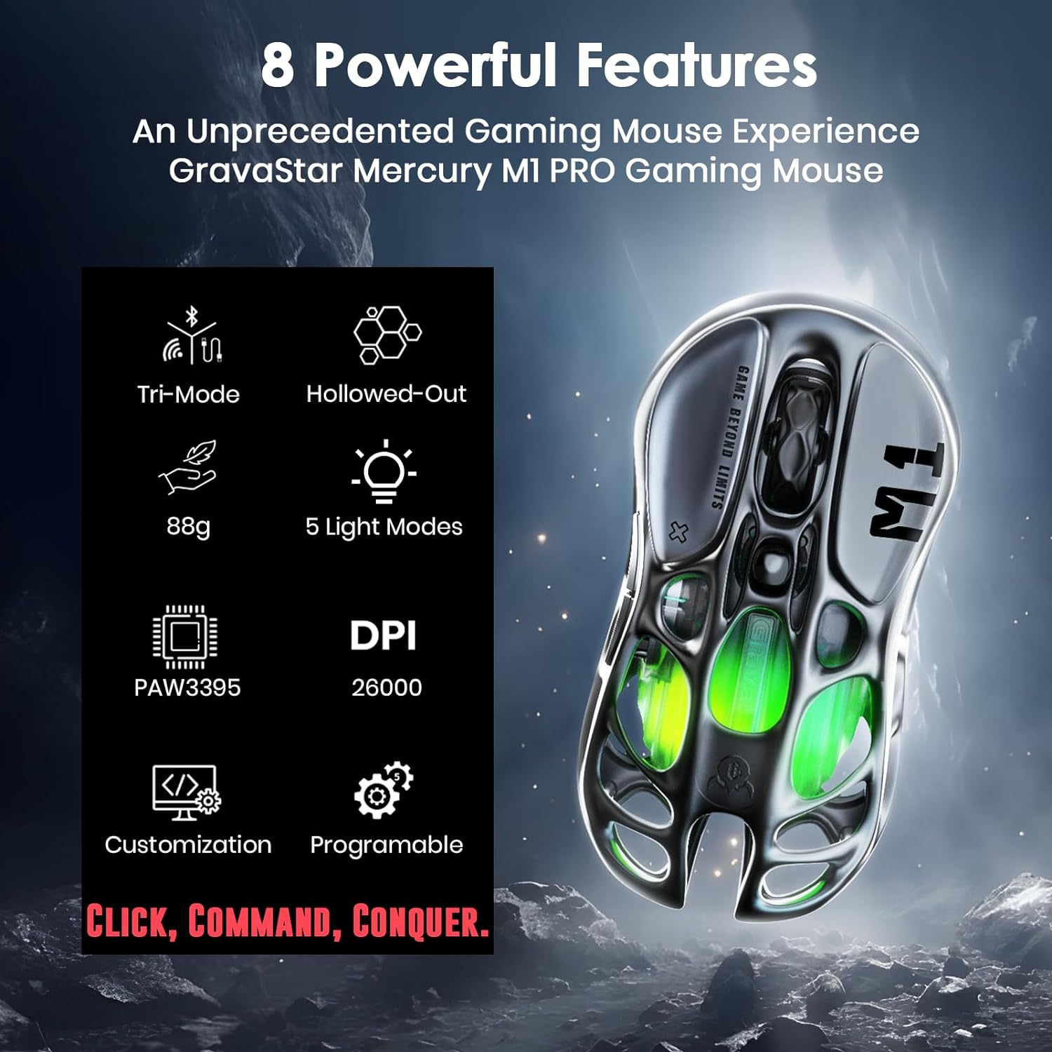 Mercury M1 Pro Wireless Gaming Mouse in sconto