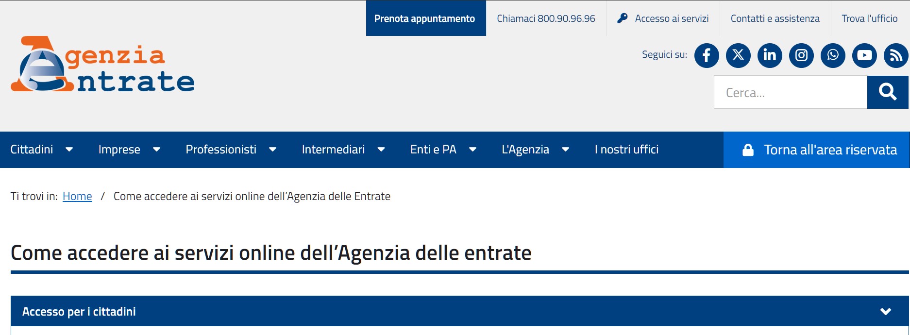 Problemi Tecnici: Il Sito dell