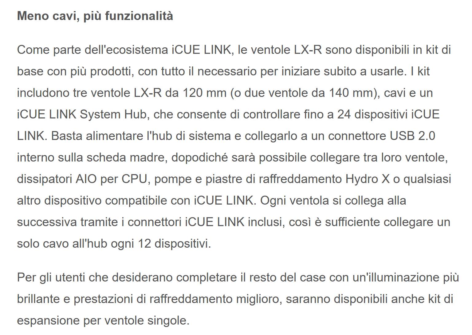 Corsair iCUE LINK LX-R RGB: Luce e potenza per il tuo PC