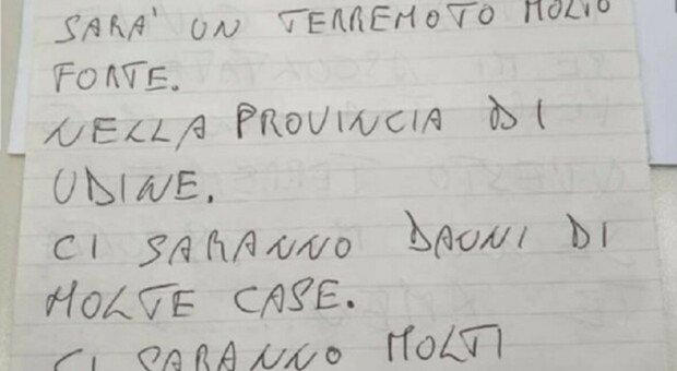 Previsione del terremoto a Udine: Il racconto di una lettera anonima e l