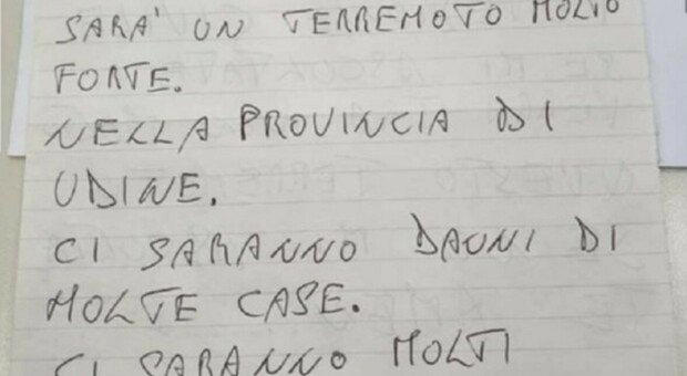 Previsione del terremoto a Udine: Il racconto di una lettera anonima e l