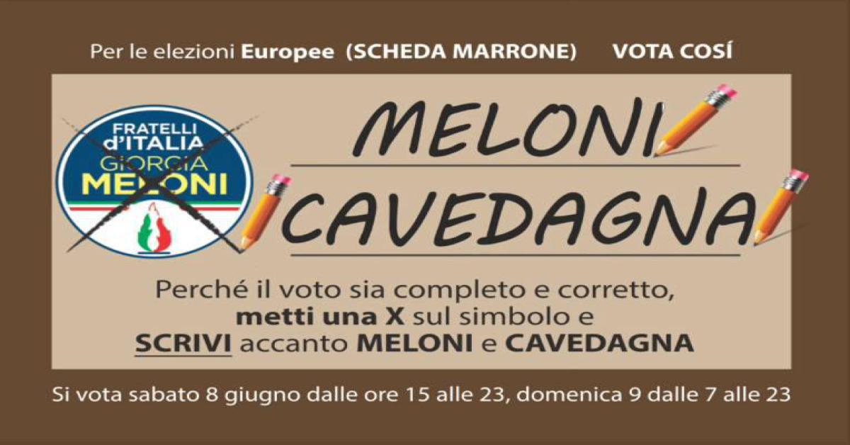 Politica | Europee - a Cesenatico sicuri della candidatura di Meloni: già stampati i volantini