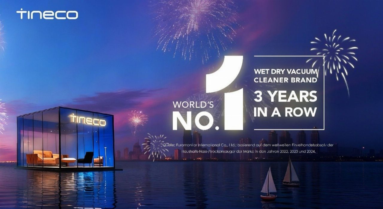 Tineco leader globale negli aspirapolvere wet & dry per il terzo anno consecutivo