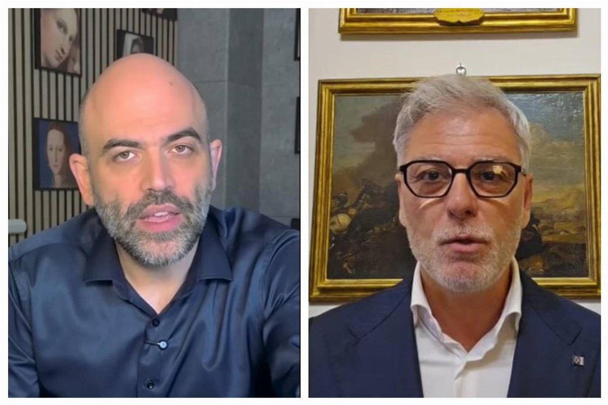 Saviano e Mollicone, scontro social sull Saviano e Mollicone, scontro social sull