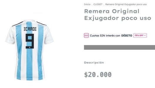 Wanda Nara Wanda Nara vende la maglia di Icardi a 20mila pesos, quella di L-Gante costa nove volte tanto