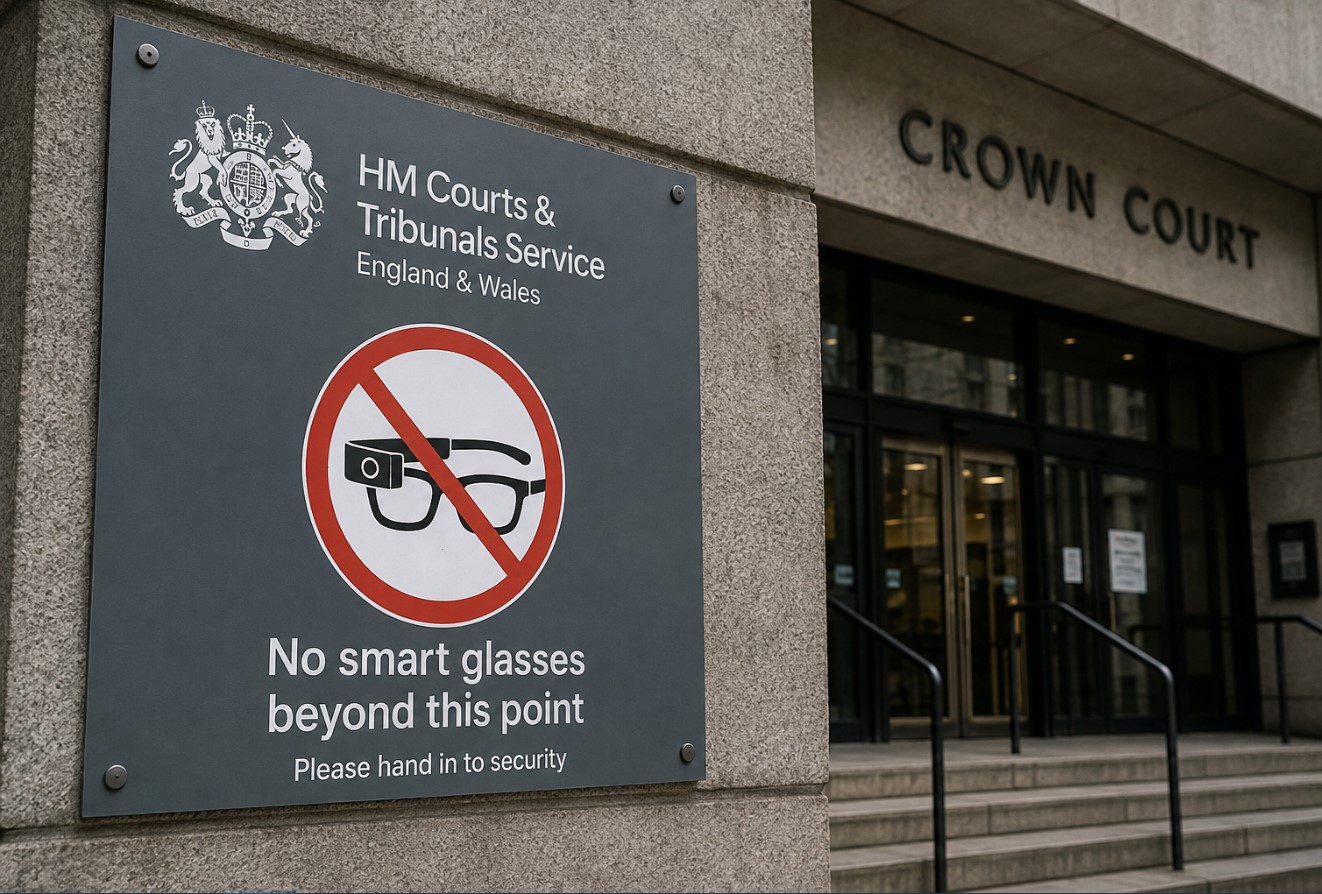 Smart glasses Meta vietati nei tribunali, HMCTS impone la consegna all