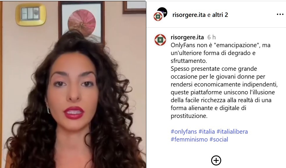 OnlyFans e giovani donne, il video che critica l