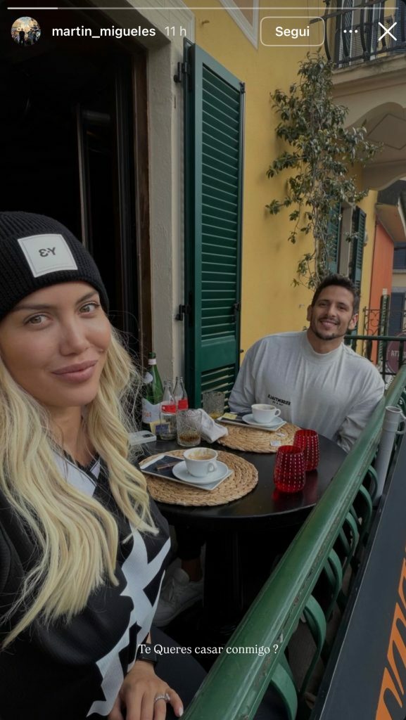 Wanda Nara a Milano con Martìn Migueles spunta un anello e riapre il gossip sulle nozze