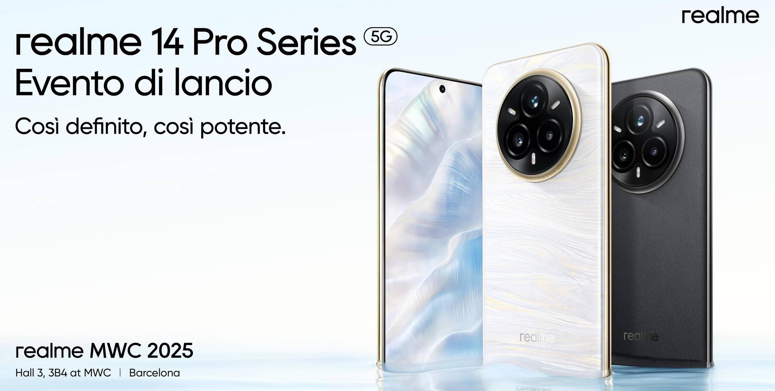realme al Mobile World Congress 2025 con il lancio globale della Serie 14 Pro