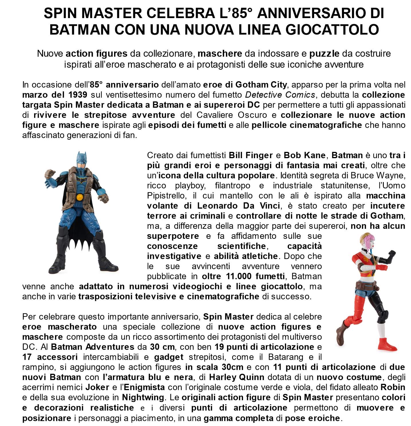 SPIN MASTER CELEBRA L’85° ANNIVERSARIO DI BATMAN 