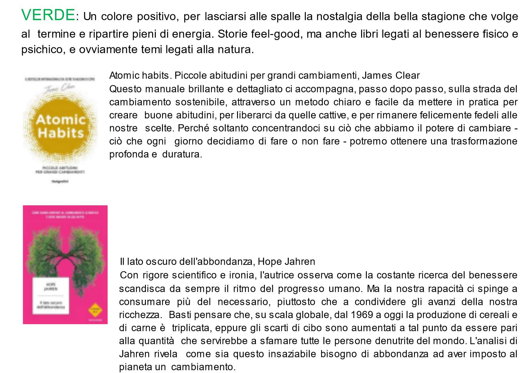 lettura estive Lettura estive: i titoli a colori dell