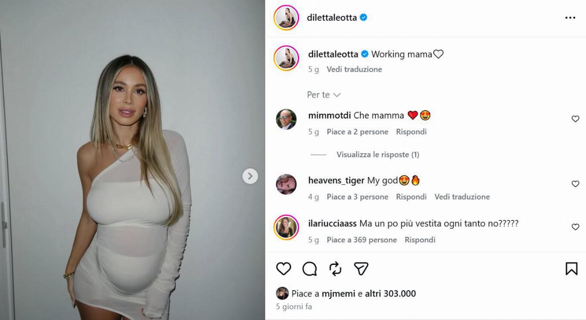 Diletta Leotta, abito trasparente e look minimal conquistano Instagram