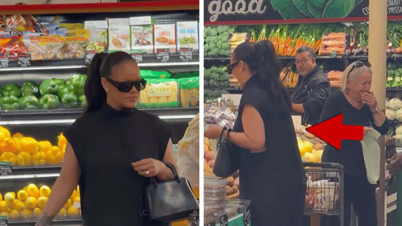 Rihanna fa la spesa a Los Angeles con chef e bodyguard