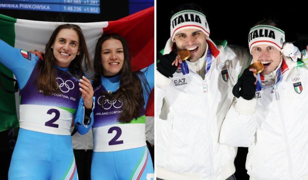 Milano Cortina, doppio oro nello slittino sulla pista Eugenio Monti