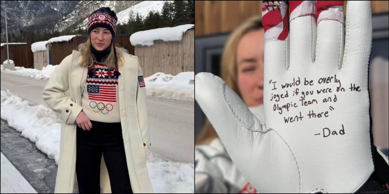 Olimpiadi Milano Cortina 2026, Sophia Kirkby corre con le frasi del padre sui guanti e lancia un appello social