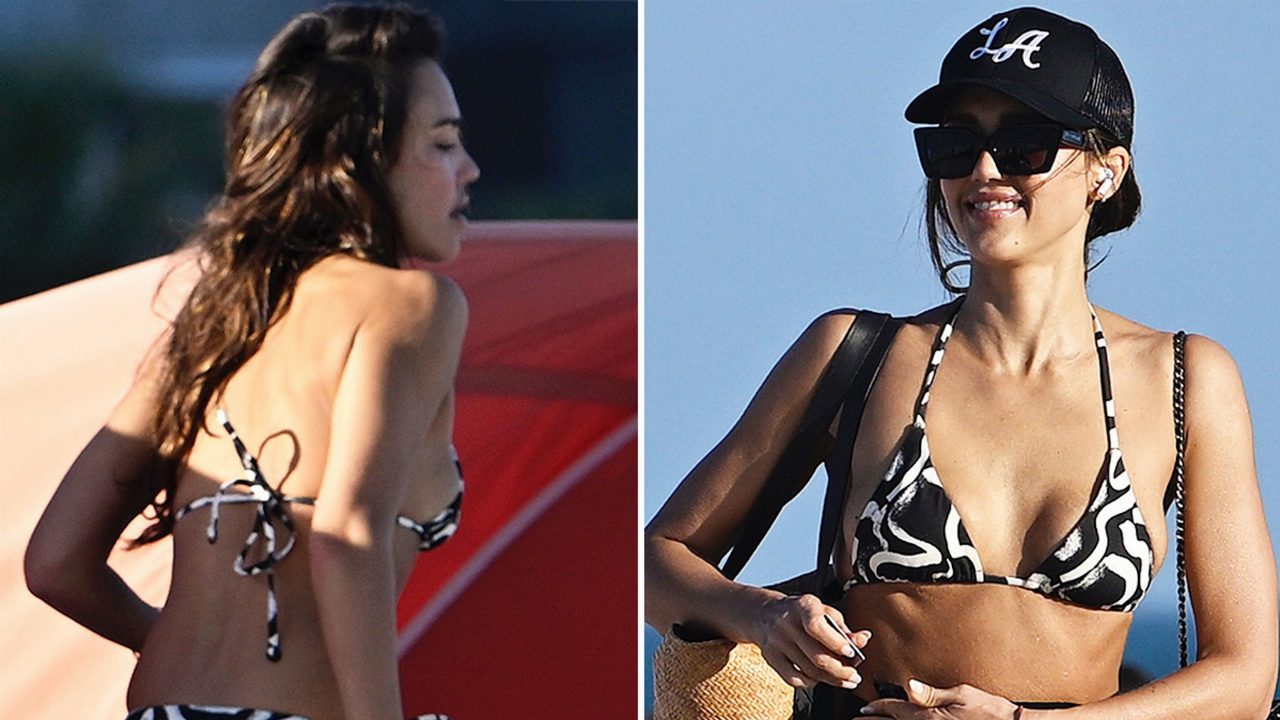 Jessica Alba a Miami Beach dopo il divorzio da Cash Warren