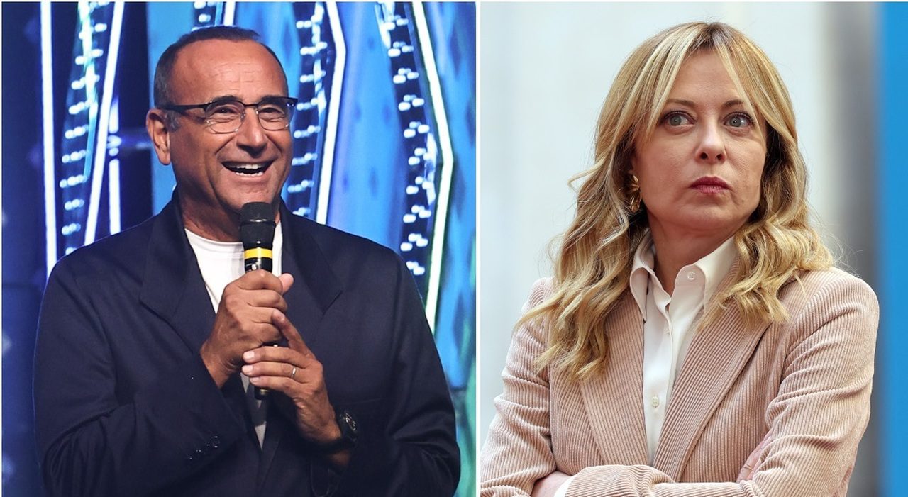 Carlo Conti smentisce Giorgia Meloni a Sanremo e parla di fake news