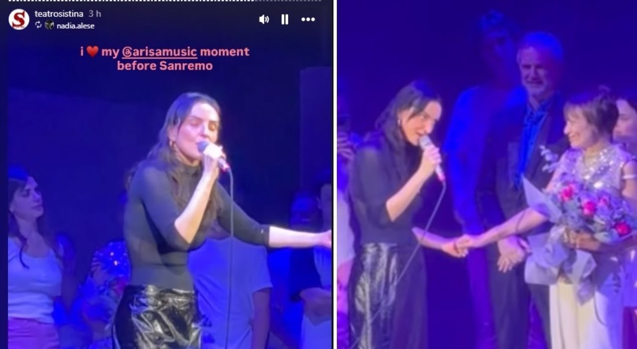 Arisa al Sistina sorprende tutti e canta per Il ragazzo dai pantaloni rosa Arisa al Sistina sorprende tutti e canta per Il ragazzo dai pantaloni rosa