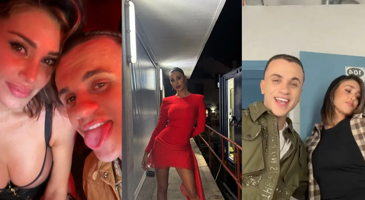 Belen Rodriguez a Sanremo 2026, problema audio durante l