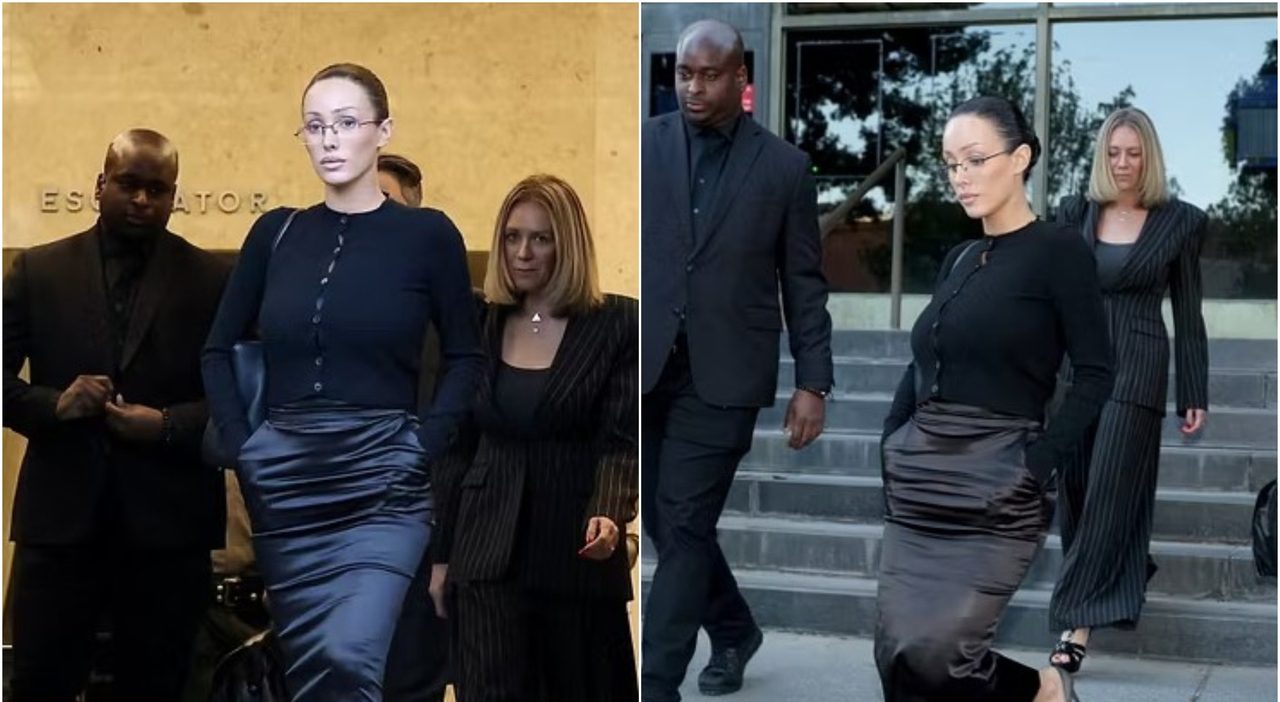 Bianca Censori in tribunale a Los Angeles per Kanye West con un look insolitamente sobrio