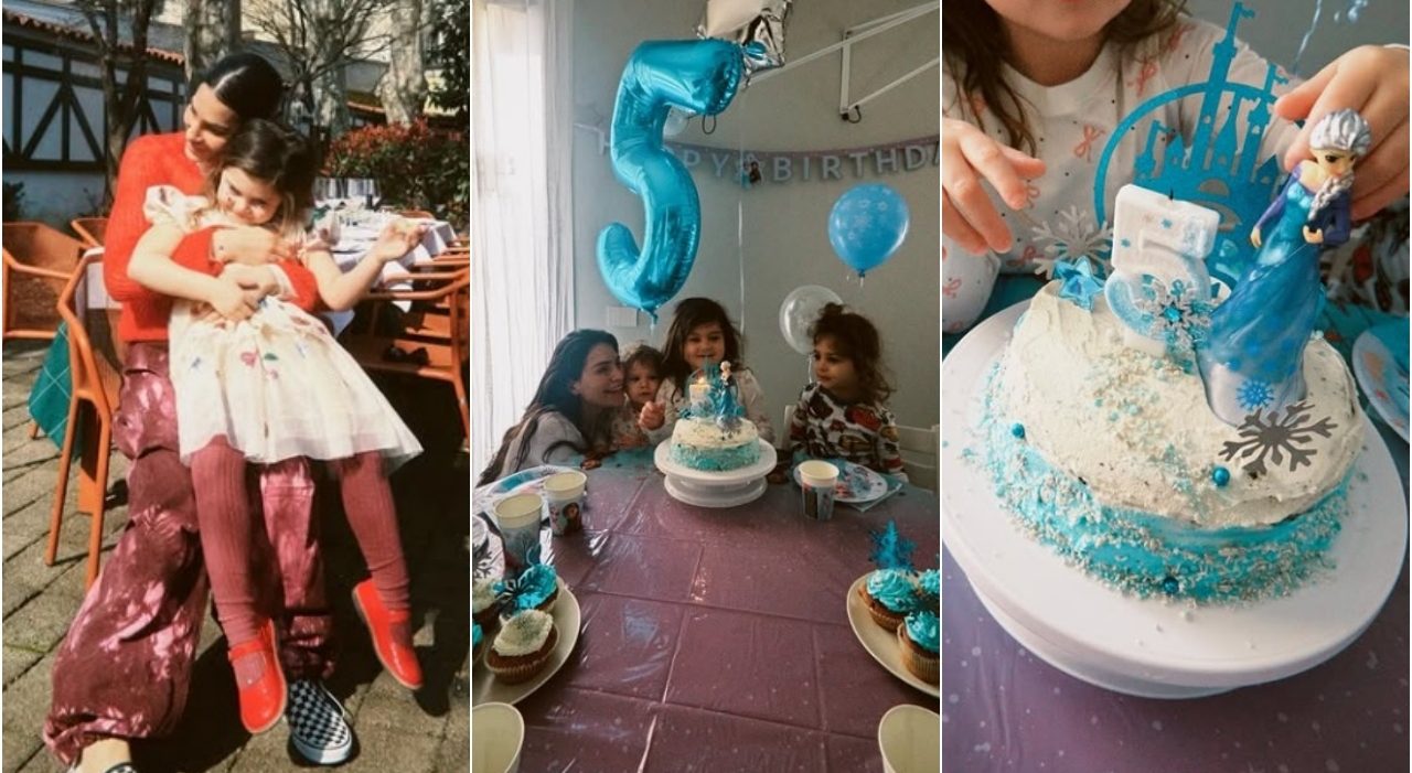 Ludovica Valli festeggia i 5 anni della figlia Anastasia con una festa a tema Frozen Ludovica Valli festeggia i 5 anni della figlia Anastasia con una festa a tema Frozen