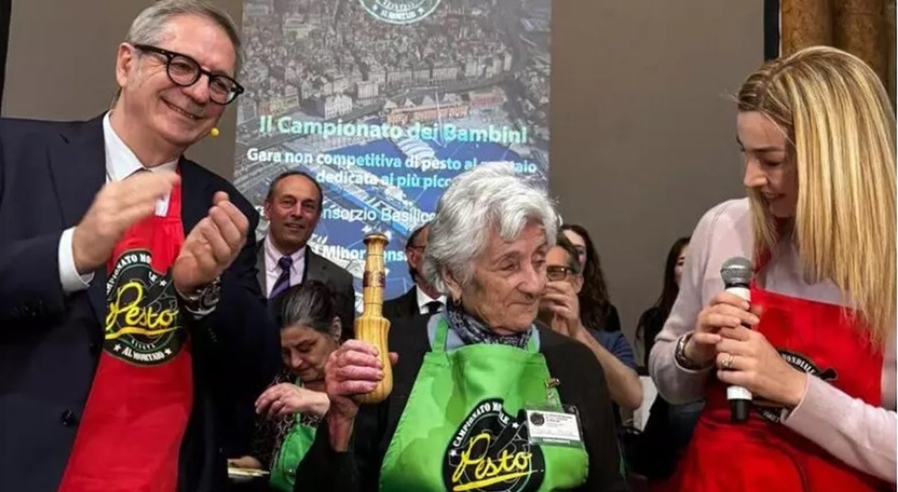 Carla Pensa campionessa mondiale di pesto a 84 anni Carla Pensa campionessa mondiale di pesto a 84 anni
