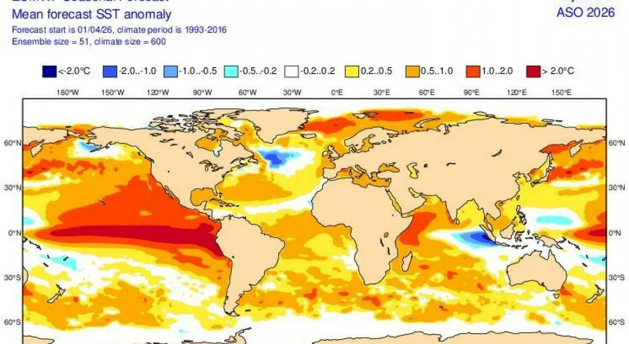 Super El Nino 2026, caldo record e rischi estremi per il clima globale Super El Nino 2026, caldo record e rischi estremi per il clima globale