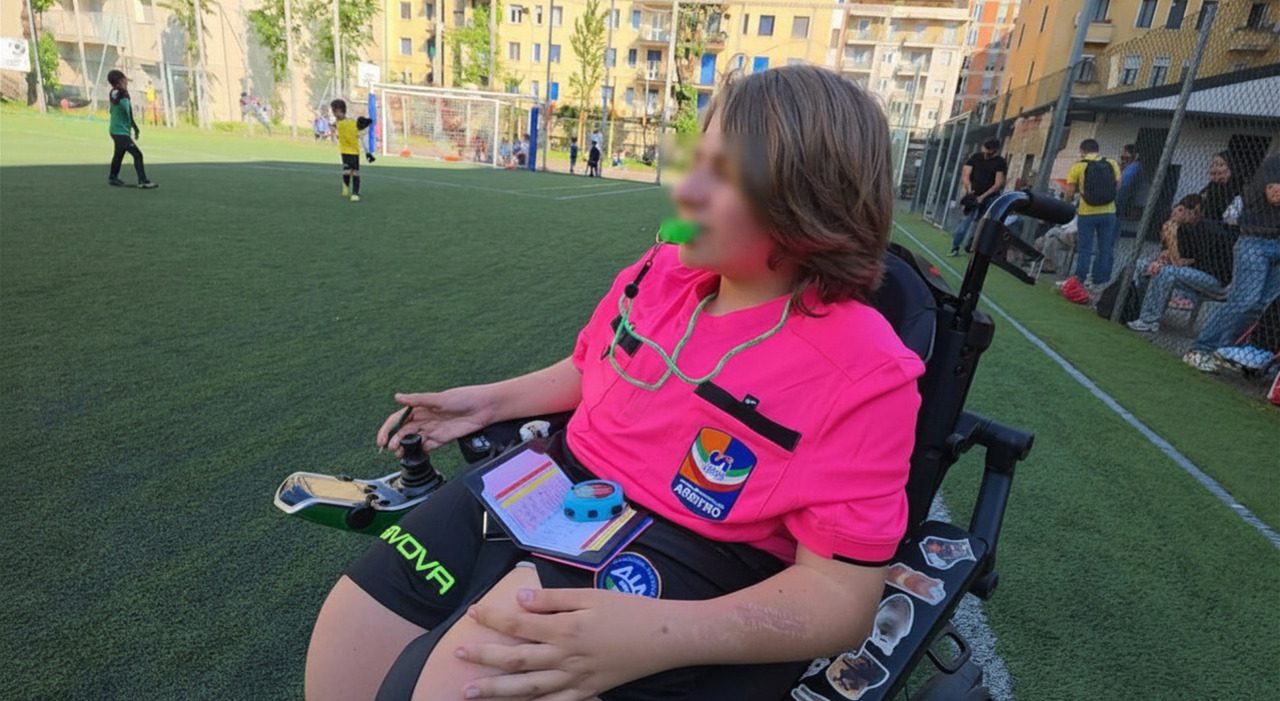 Michele Croce arbitro a 15 anni debutta in carrozzina nel campionato CSI Milano