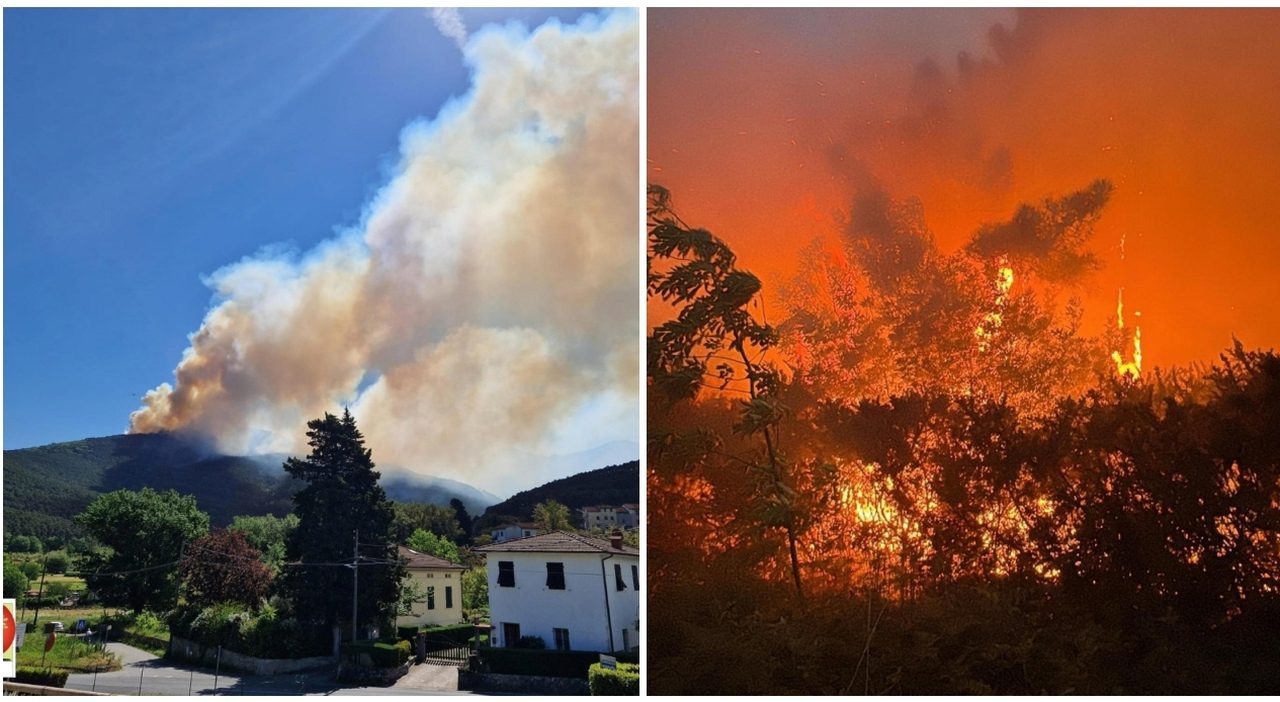 Monte Faeta in fiamme, evacuate 3500 persone tra Asciano e San Giuliano Terme