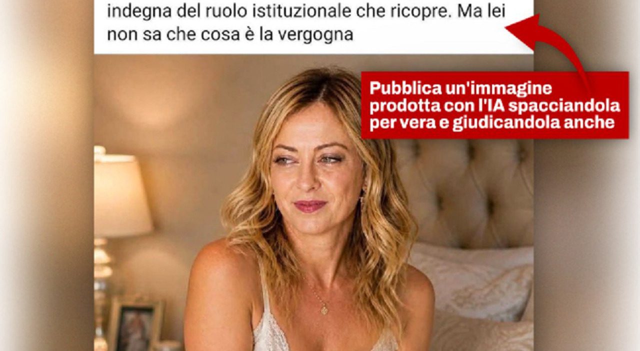 Giorgia Meloni attacca i deepfake, foto false con IA sui social e rischio disinformazione
