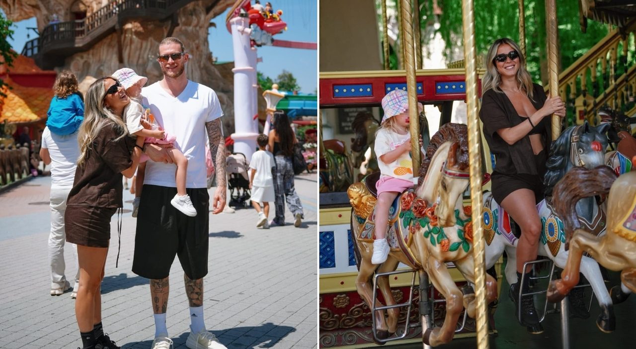 Diletta Leotta a Gardaland con Loris Karius e Aria, primo weekend dopo la nascita di Leonardo Diletta Leotta a Gardaland con Loris Karius e Aria, primo weekend dopo la nascita di Leonardo
