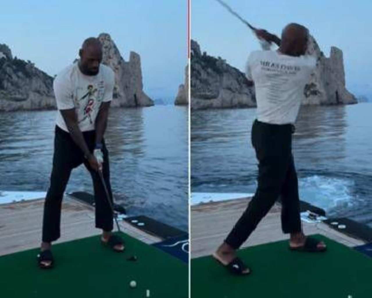 LeBron James a Capri, golf davanti ai Faraglioni durante le vacanze italiane