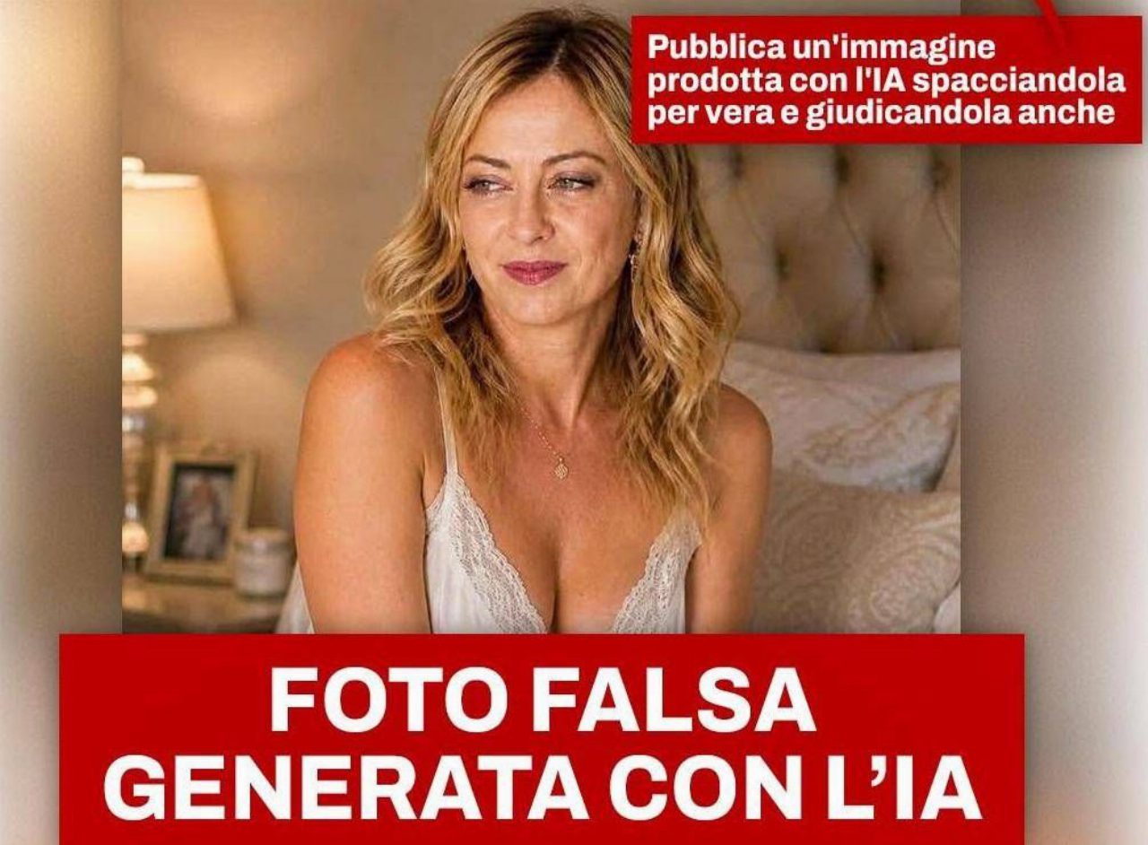 Giorgia Meloni e le immagini fake online, proposta l