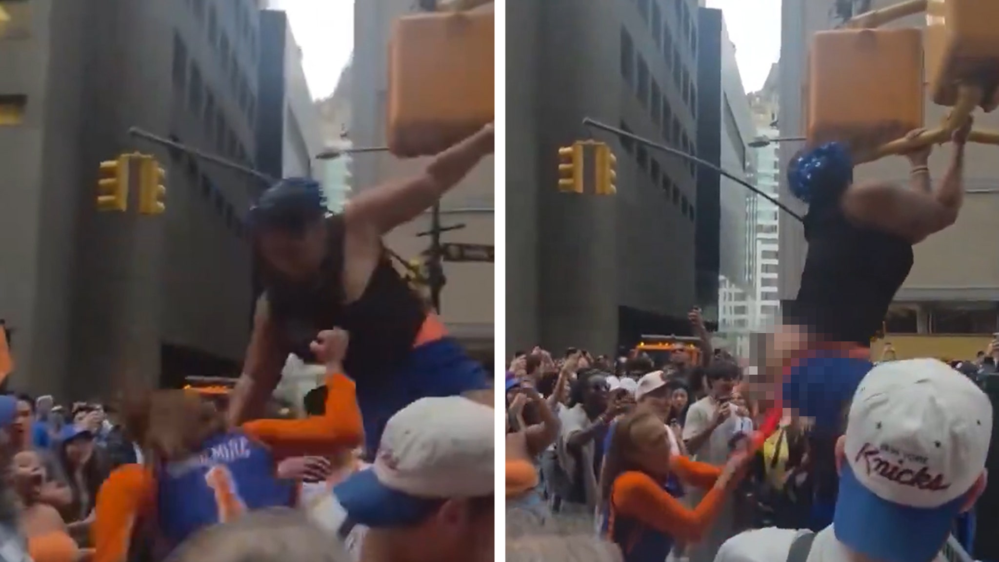 Parata dei Knicks a New York, rissa tra tifose durante i festeggiamenti finisce sui social