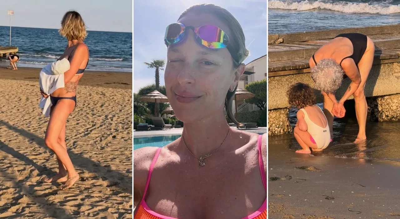 Federica Pellegrini al mare con Matilde e Rachele, vacanza in famiglia tra sole e prime volte