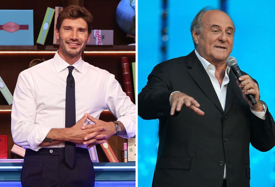 Gerry Scotti e Stefano De Martino premiati a Roma, l