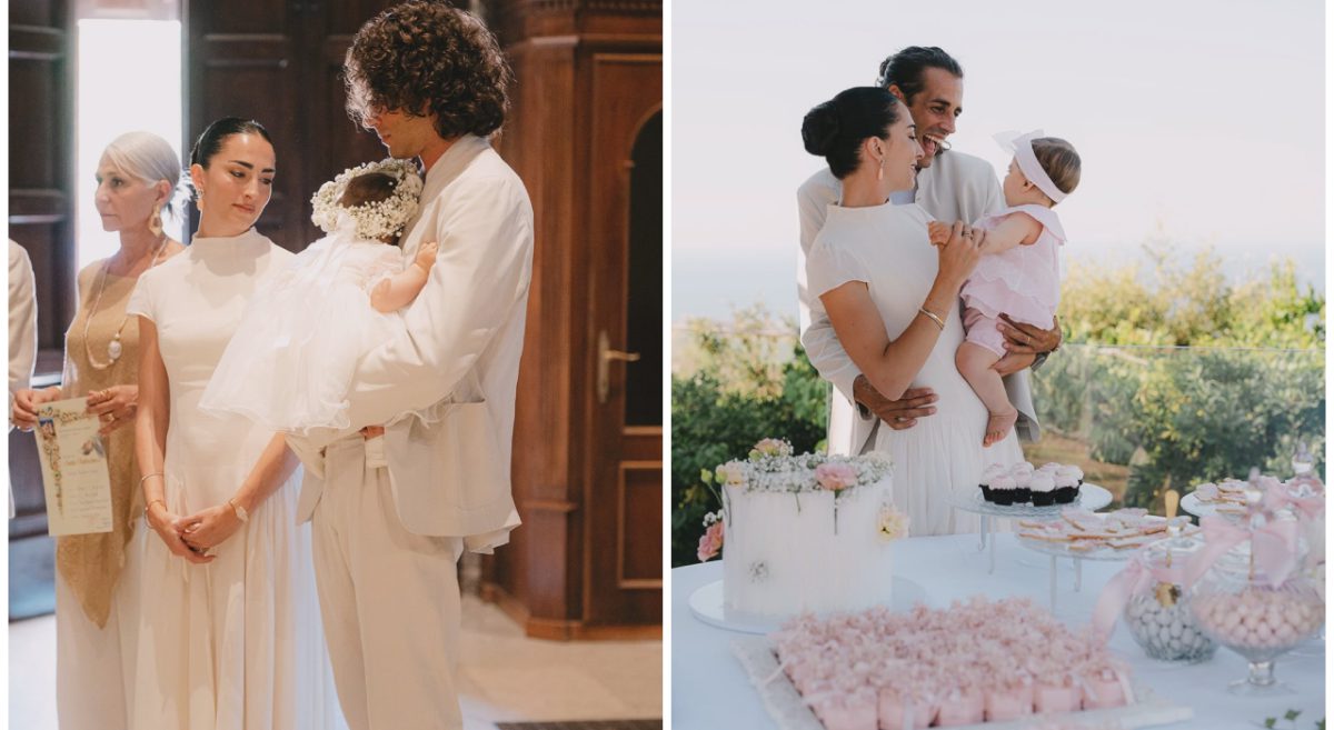 Gianmarco Tamberi e Chiara Bontempi, il battesimo di Camilla e una festa in piscina