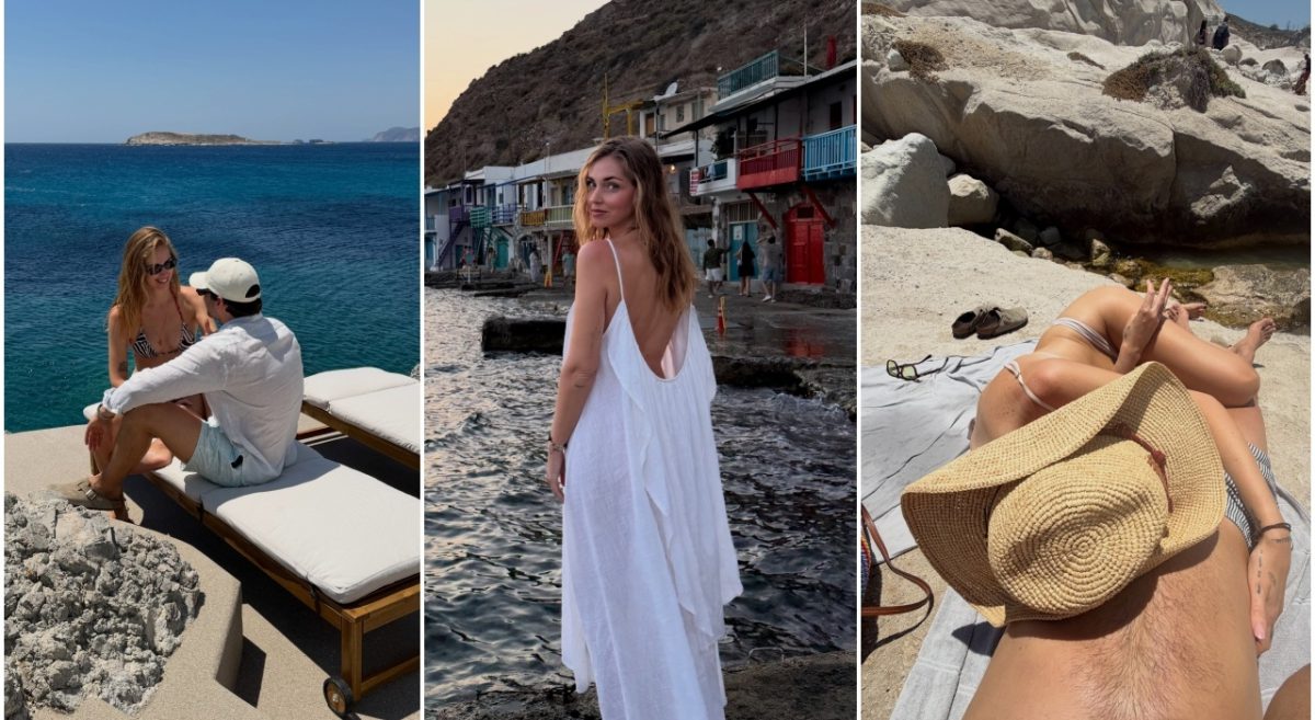 Chiara Ferragni a Milos con José Hernandez, vacanza romantica tra le isole greche e lusso sul mare