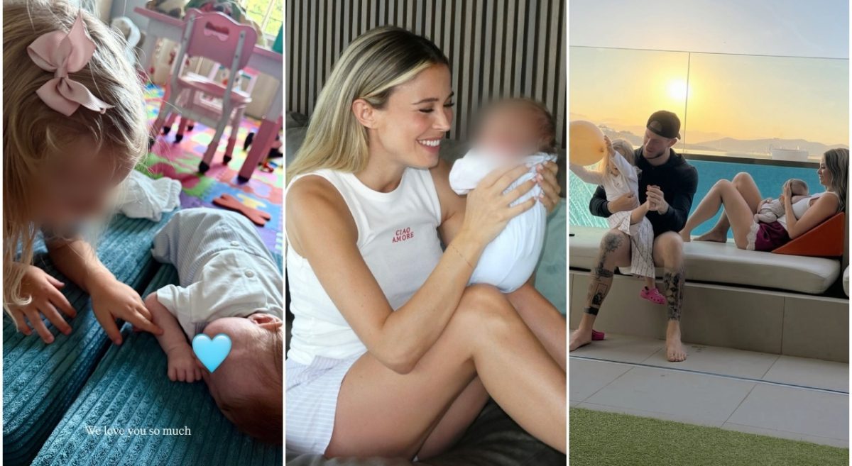 Diletta Leotta festeggia Leonardo, le foto da Ibiza con Aria e Loris Karius