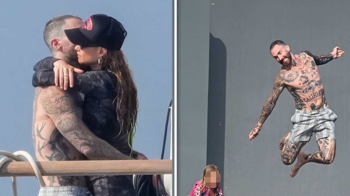 Adam Levine e Behati Prinsloo a Saint-Tropez, vacanza in yacht con le figlie