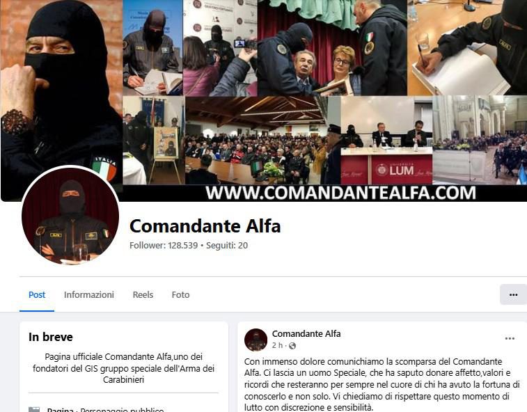 È morto il Comandante Alfa, addio al fondatore del Gis che guidò le missioni più delicate dell