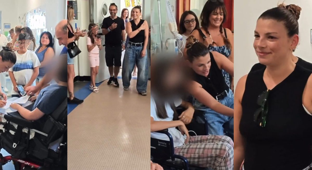 Emma Marrone al Gaslini di Genova, oltre due ore con i bambini prima del concerto