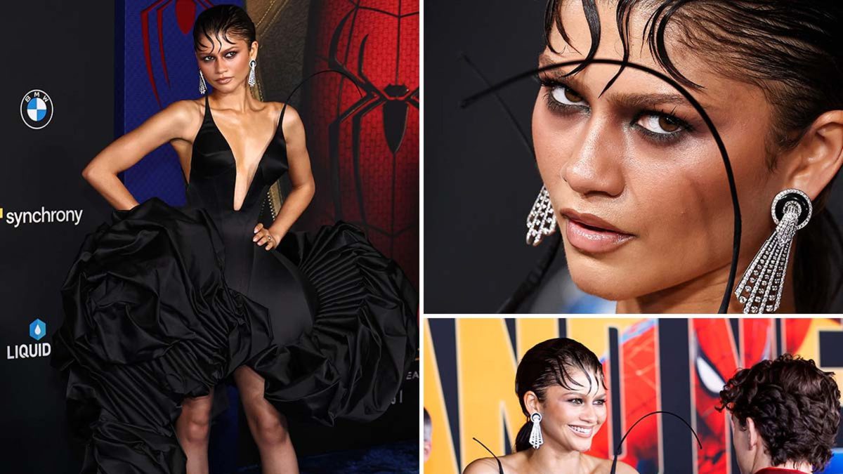Zendaya alla première di Spider-Man: Brand New Day, abito nero e red carpet con Tom Holland